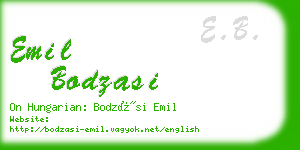 emil bodzasi business card